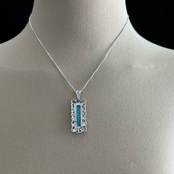 925 Silver & Turquoise Pendant (only) NWOT - Picture 4 of 4